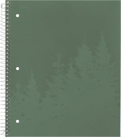 Five Star Spiral Notebook + Study App, 100 Sheets, 1 Subject, College Ruled Paper, Fights Ink Bleed, Water Resistant Cover, 820337-ECM, Purple, Pink, White & Green, 8-1/2" x 11", 4 Pack