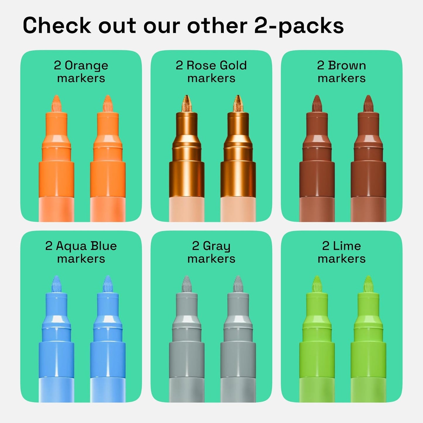 ARTISTRO 2 Gold Acrylic Paint Markers - 0.7mm Extra Fine-Tip Metallic Paint Pens - Perfect for Crafting, Art Projects, & More