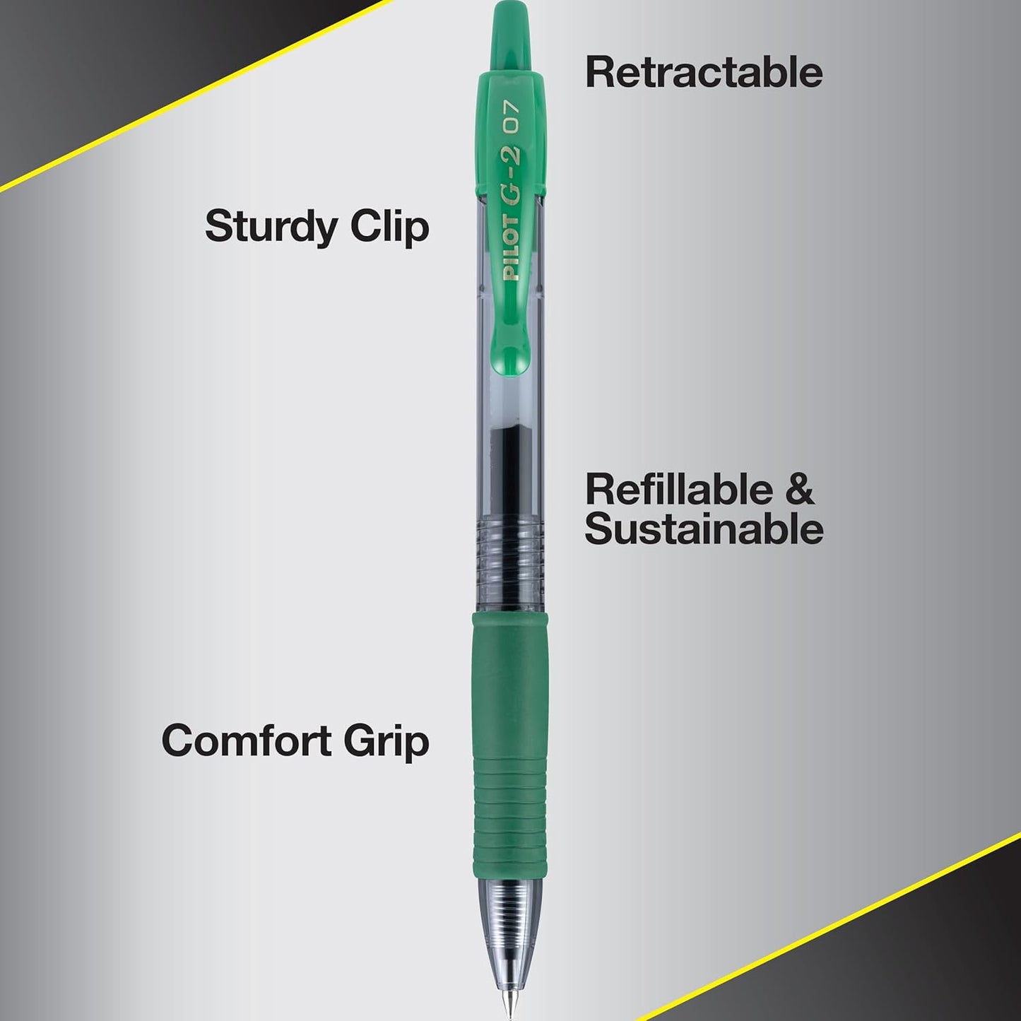 PILOT G2 Premium Refillable & Retractable Rolling Ball Gel Pens, Fine Point, Blue Ink, 12-Pack (31021)
