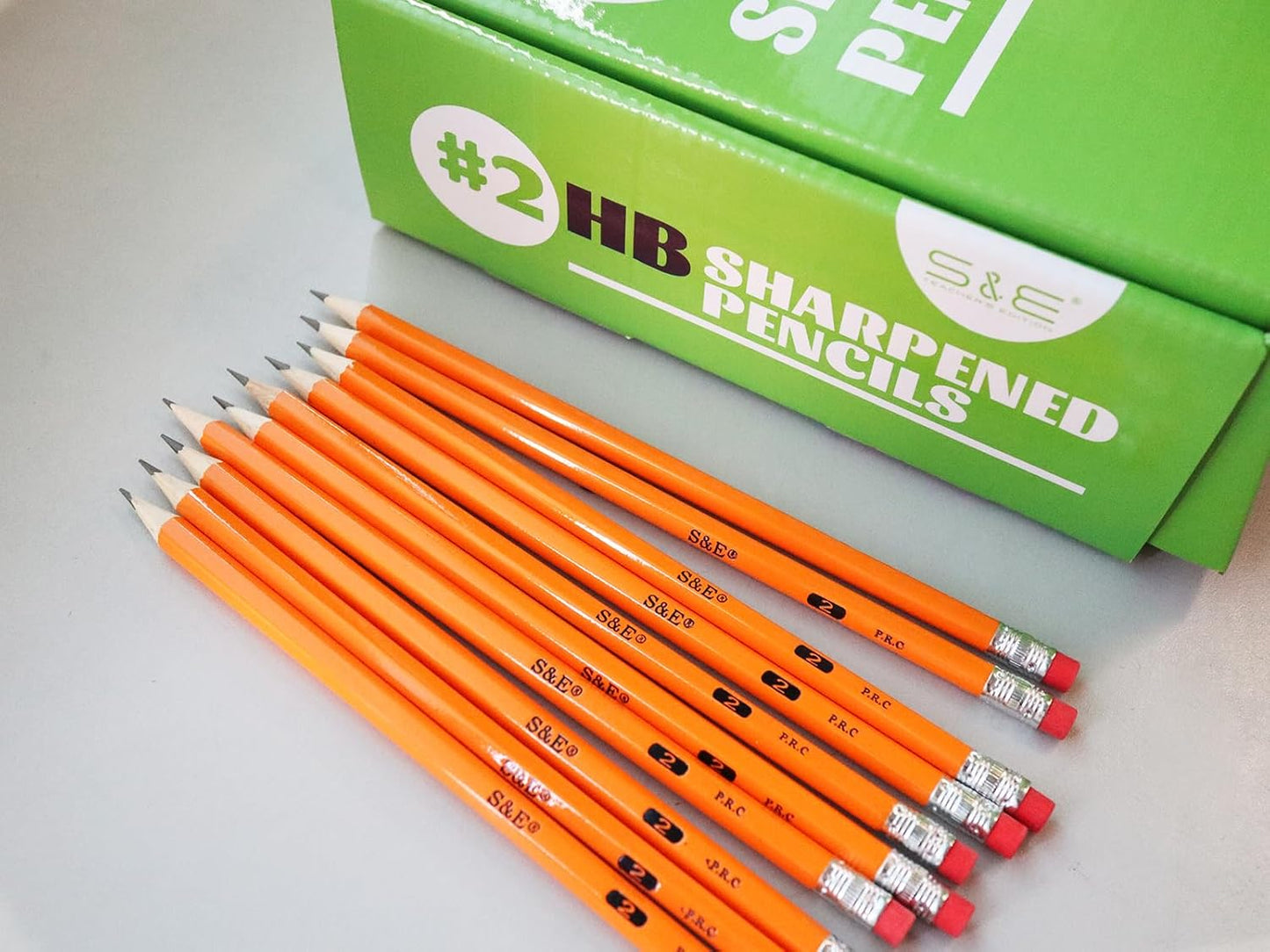 S & E TEACHER'S EDITION 360pcs Pre-sharpened Pencils with eraser top, No.2 pencils #2 HB pencil, Golf, Classroom, Pew, Back to school, 360 pcs/box