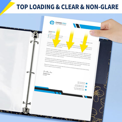 SUNEE Sheet Protectors 600 Packs for 3 Ring Binder, 8.5x11 Clear Plastic Page Sleeves for Paper, Documents, Certificate, Sheet Music, Recipe, File