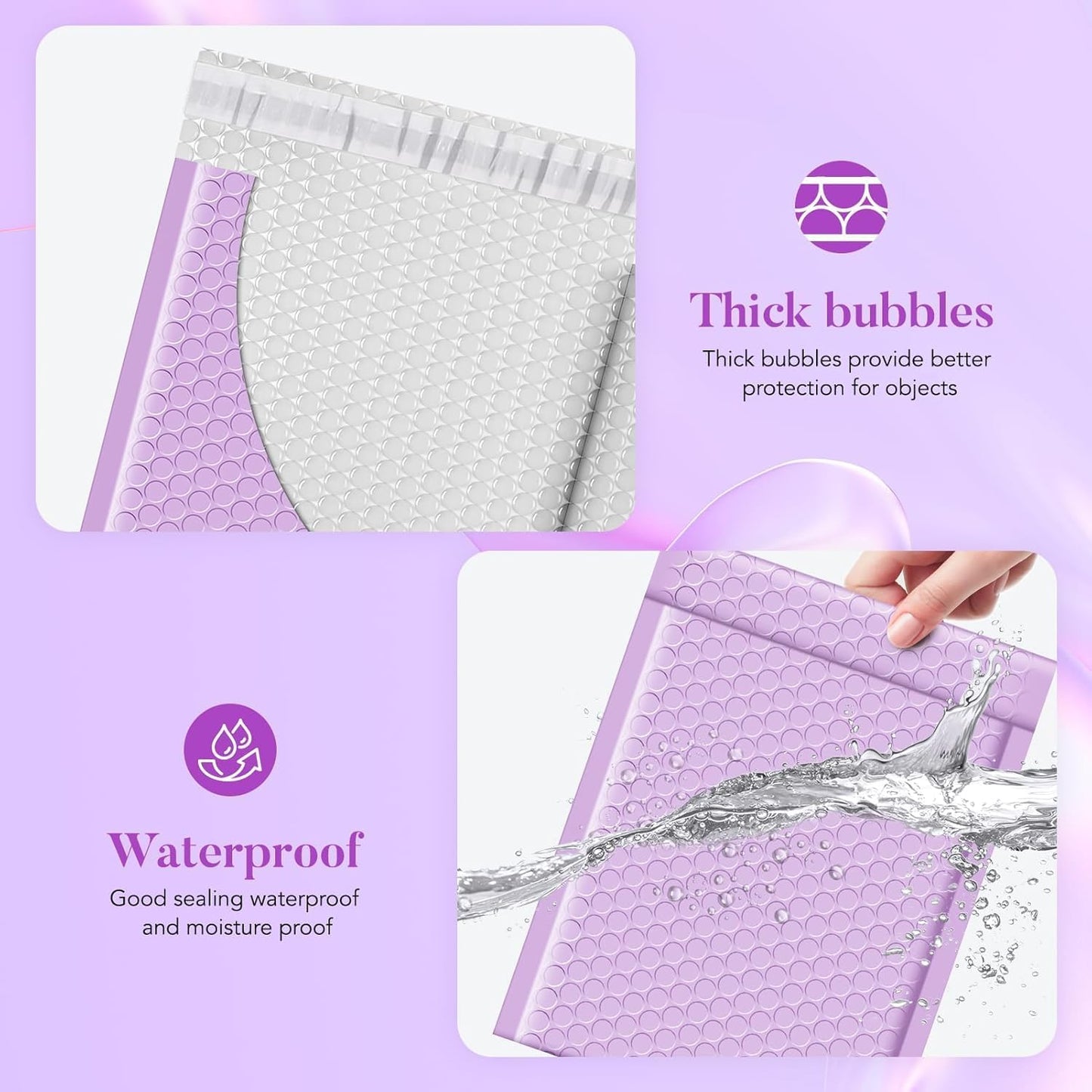 Fuxury Bubble Mailer 6x10" 100 Pack White Bubble Mailers Usable Size 6x9" Self Seal Padded Mailing Envelopes Opaque Bubble Padded Mailer for Small Business Mailing Jewelry Makeup Small Items