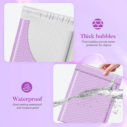 Fuxury Bubble Mailer 6x10" 100 Pack White Bubble Mailers Usable Size 6x9" Self Seal Padded Mailing Envelopes Opaque Bubble Padded Mailer for Small Business Mailing Jewelry Makeup Small Items