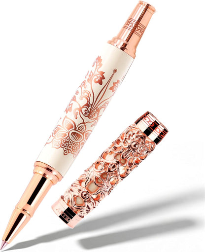ARTEX Executive Rollerball Pen-Museum Collections-Crafting Timeless Beauty-Luxury Pen Gift & Office Desk Decor, German SCHMIDT refill, Solid Metal Texture