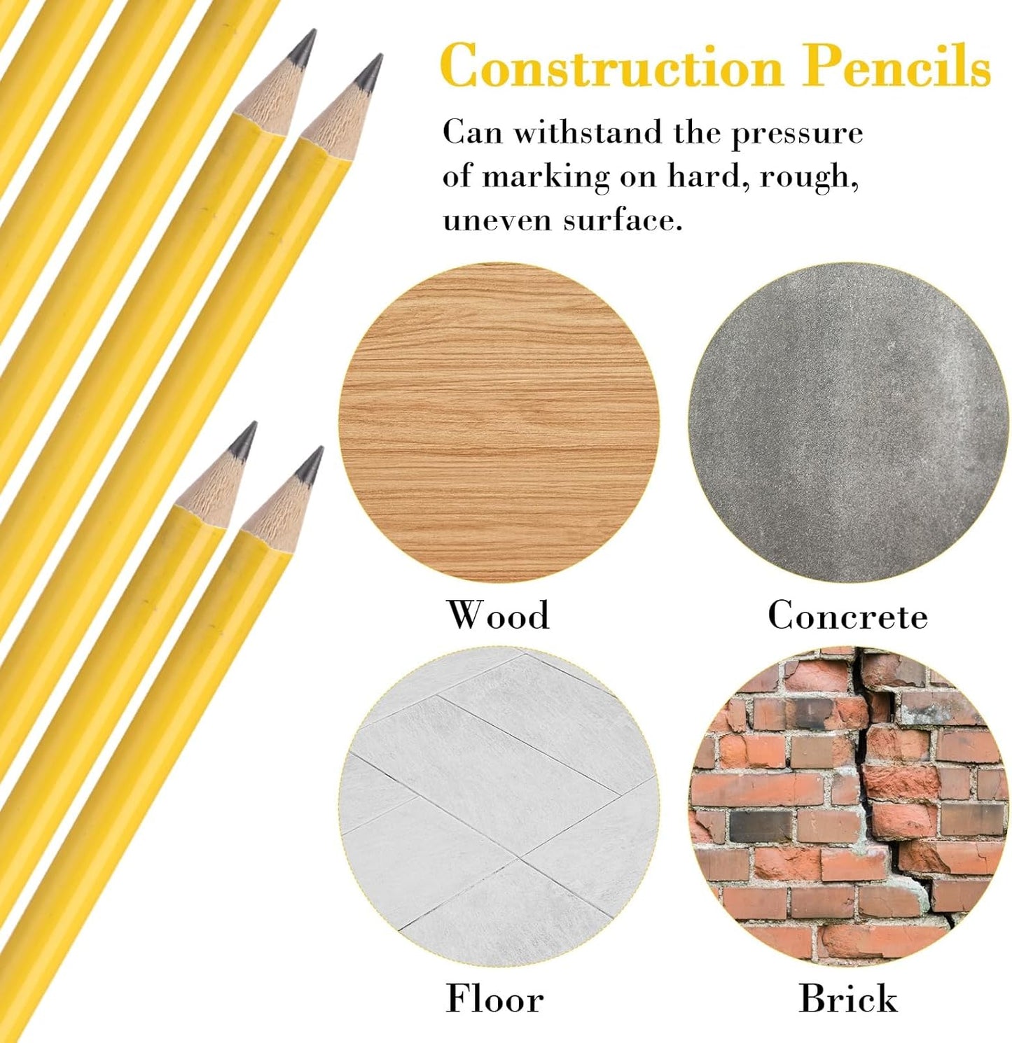 Fainne 96 Pcs Jumbo Pencil with Black Core Cedar Wooden Pencil with Eraser for Carpenters Students Teachers School Construction Woodworkers Beginners Office Workers(Red,Classic)