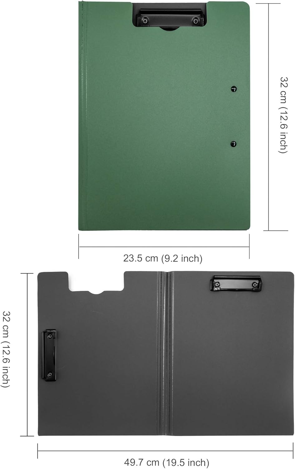 souG 2 PCS Clipboard Foldable,360°Cover Folder Clipboard Plastic Clipboards with Double Low Profile Clip,File Folder Storag Clipboards for A3 A4 Paper, Clip Boards for Office School Supplies(Pink)