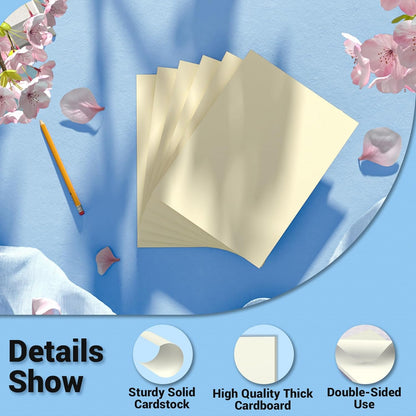 Cardstock 8.5 x 11, Thick Printer Paper 75 lb/200 gsm, 40 Sheets Card Stock White, Heavy Card stock, White CardStock Paper for Invitations, Diy Cards, Business Cards, Menus, Crafts, Drawing etc