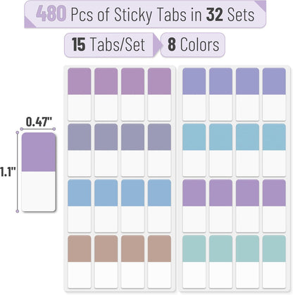 Mr. Pen- Sticky Index Tabs, 240 Pcs, Vibrant Sticky Tabs for Notebooks, Page Markers, Page Tabs for Binders, Page Tabs Sticky Tabs for Books, Notebook Tabs, Book Sticky Tabs for Notebooks