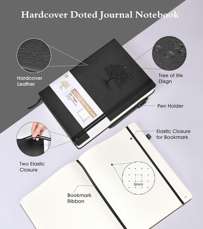 Lined Journal Notebook -365 Pages A5 Thick Journals for Writing Ruled Notebook, Hardcover Leather Journal for Women Men Daily Journal Notebook for Work, Note Taking, 100Gsm Lined Paper( 5.75'' X 8.38'' Green)