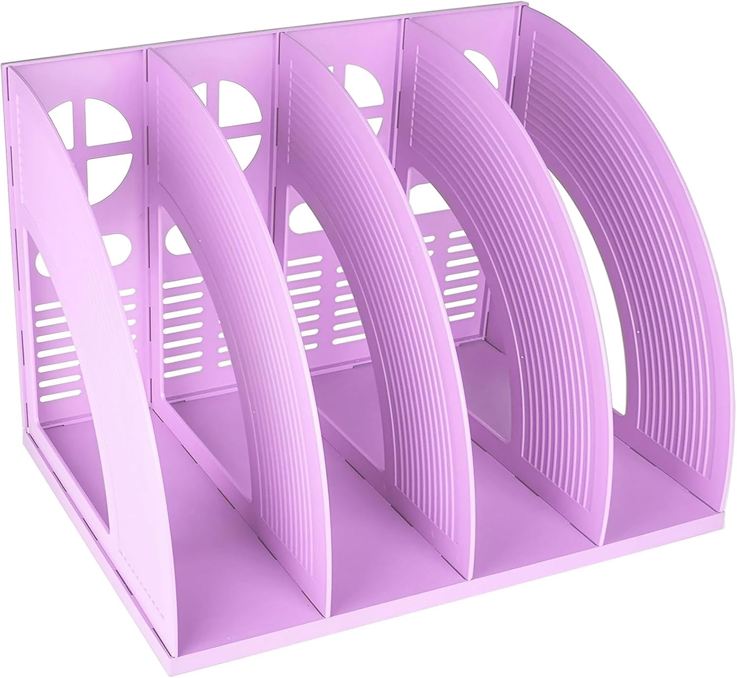 SAYEEC 2Pcs Magazine Holder Plastic File Sorter Binder Holder for Desk Folder Organizer Stand Book Shelf Dividers Vertical Filling Storage Rack Desktop Bookshelf Display Box for Office School (Black)