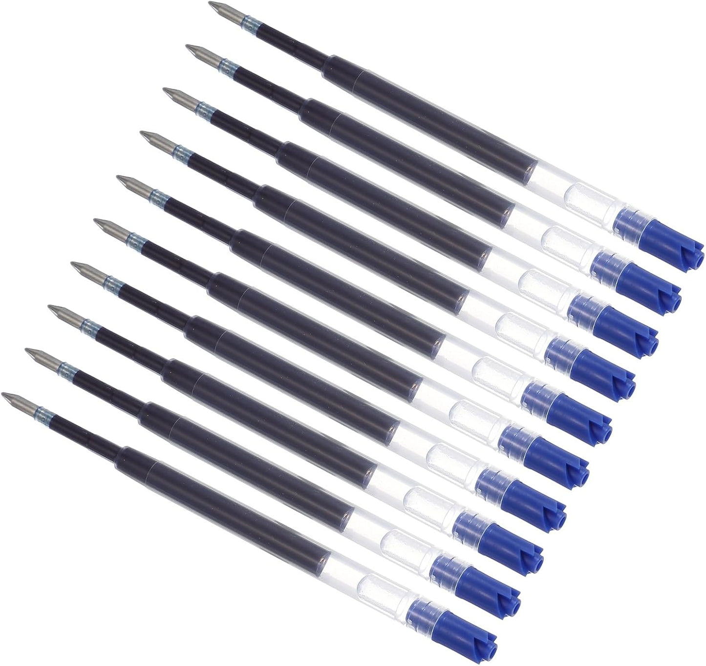 PATIKIL 0.5mm Pen Ink Refills, 10 Pcs 3.9" Ballpoint Refill Fine Point Metal Compatible Replaceable Replacement for Retractable Pen Writing Office, Black