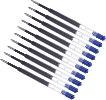PATIKIL 0.5mm Pen Ink Refills, 10 Pcs 3.9" Ballpoint Refill Fine Point Metal Compatible Replaceable Replacement for Retractable Pen Writing Office, Black