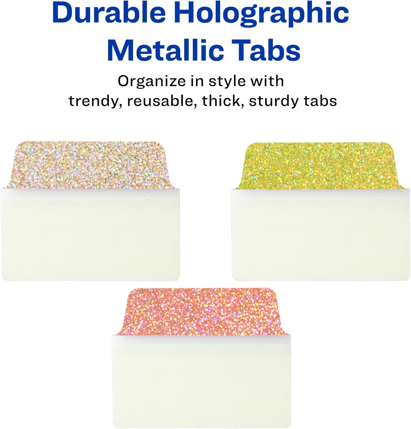 Avery Multiuse Ultra Tabs, 2" x 1.5", 2-Side Writable, Assorted Pastel Dots, 24 Repositionable Tabs (74773)