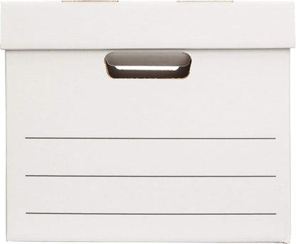 Amazon Basics Storage/Filing Boxes with Lift-Off Lid, Letter/Legal Size, Collapsible, Tape-Free Assembly, White, 16.2" L x 12.5" W x 10.5" H, 20-Pack