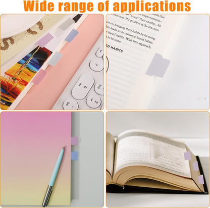 20 Sheets/240 Pieces Sticky Index Tabs, Double Sided Book Page Markers Tabs Blank Monthly Tabs Writable Sticky Notes Flags Self Adhesive Planner Stickers for Labeling (Morandi)