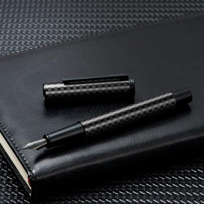 Hongdian Matte Black Forest Rollerball Pen with Schmidt Black Ink Refill, Classic Design with Metal Case for Business Signature