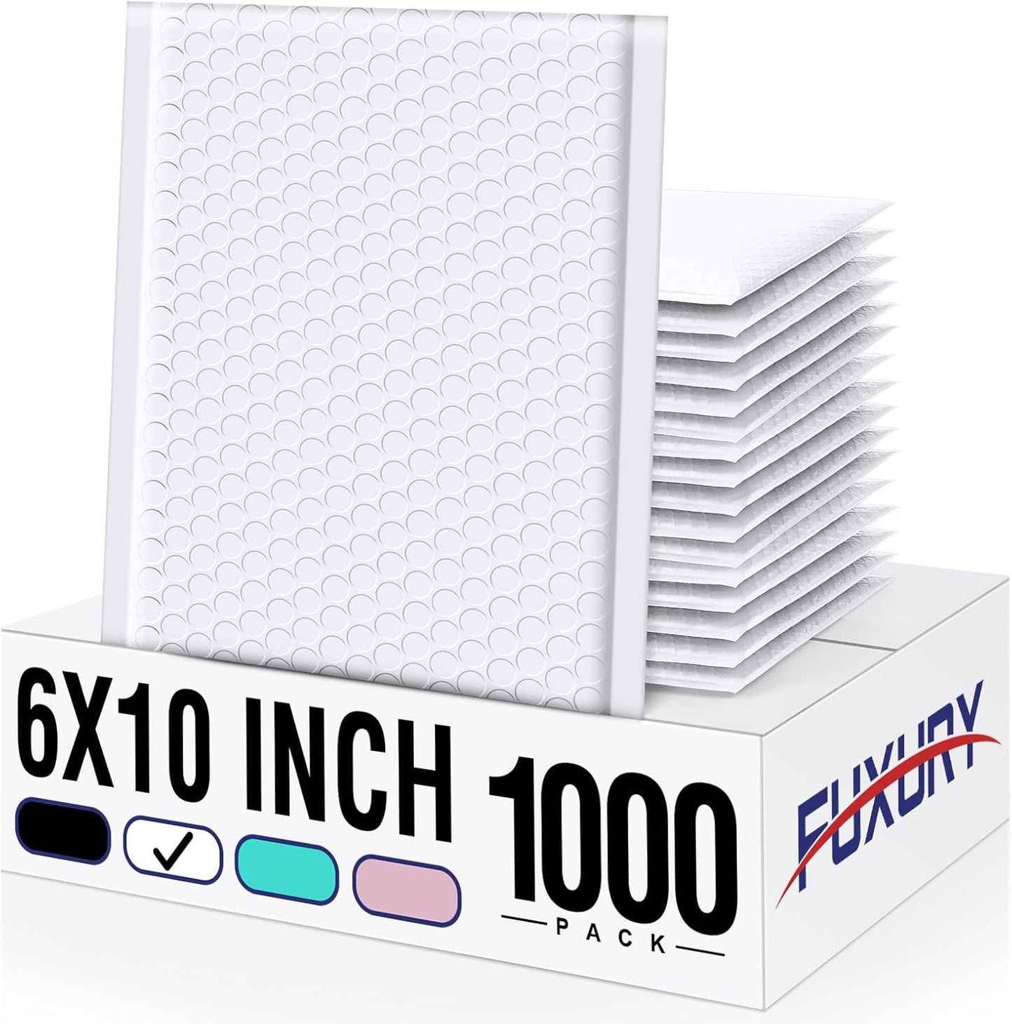 Fuxury Black Bubble Mailers 4x8" 200 Pack Waterproof Padded Envelopes Self Seal Bubble Envelopes Usable Size 4x7" Padded Mailers for Small Business Shipping Envelope Mailers