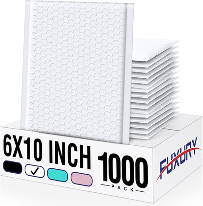 Fuxury Black Bubble Mailers 4x8" 200 Pack Waterproof Padded Envelopes Self Seal Bubble Envelopes Usable Size 4x7" Padded Mailers for Small Business Shipping Envelope Mailers