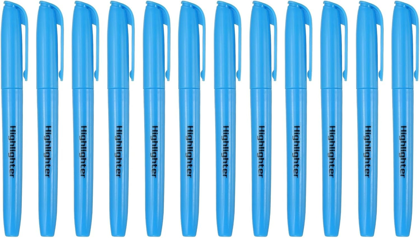 PATIKIL Purple Highlighter, 12 Pack High Lighters No Bleeds Highliters Pens Neon Clear View Bright Quick Dry Pocket Marker Pen Sticks Chisel Tip Cute for Books Office Adults Classroom