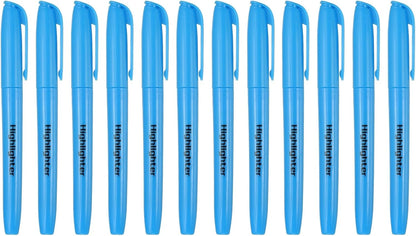 PATIKIL Purple Highlighter, 12 Pack High Lighters No Bleeds Highliters Pens Neon Clear View Bright Quick Dry Pocket Marker Pen Sticks Chisel Tip Cute for Books Office Adults Classroom