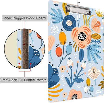 Fashion Clipboard, A4 Letter Size Wooden Decorative Clipboards for Teacher, Nurse, Doctor,Student and Kids, Cute Design for Standard Size 12.2" x 8.9" (C-Pink Purple Marble)