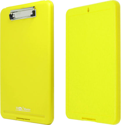 Think2Master Black Plastic Storage Clipboard. | 25% Heavier & 25% Sturdier| Heavy Duty and Won’t Flex or Bend Like Other Brands (Compare The Weight). Storage Compartment Holds 150 Letter Sized Paper.