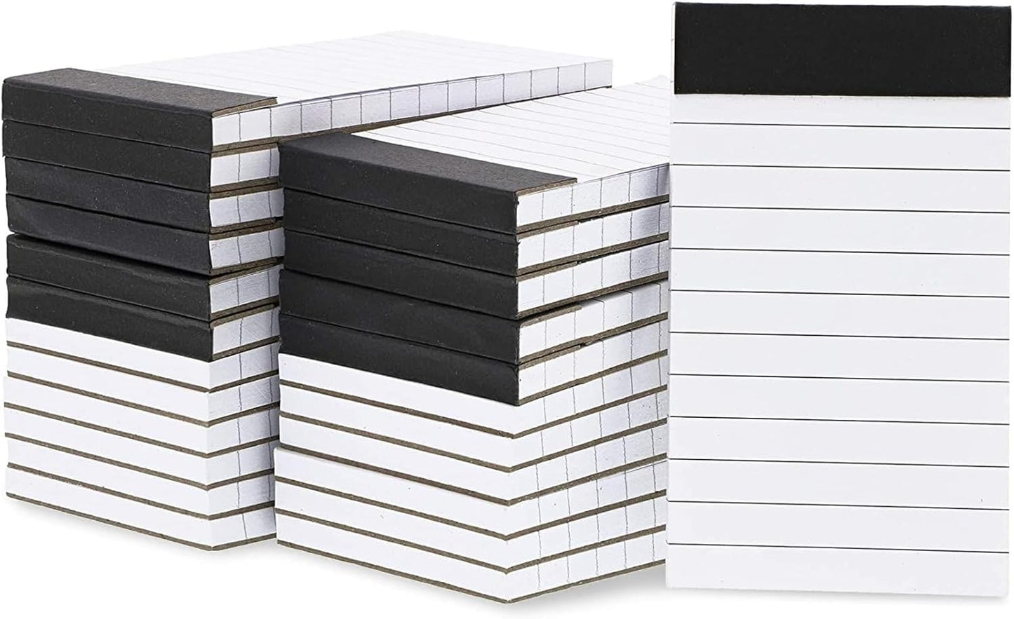 Paper Junkie Mini Paper Pad - 6.1 x 5.9 In, 24-Pack, Grey Board Backing - Lined Paper Pocket Notepad for Shopping Lists & To-Do Tasks