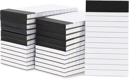 Paper Junkie Mini Paper Pad - 6.1 x 5.9 In, 24-Pack, Grey Board Backing - Lined Paper Pocket Notepad for Shopping Lists & To-Do Tasks