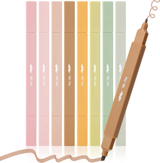 Mr. Pen- Dual Tip Aesthetic Highlighters, 12 pcs, Chisel & Fine Tip, Cute Highlighters Assorted Colors for Journaling, Highlighting, Underlining, Fast Dry, Back to School Supplies