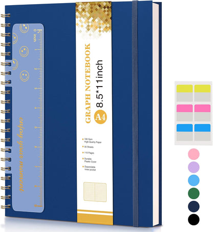 Spiral Notebook Journal 8.5” x 11”, A4 Large Pink Notebooks for Women Men, College Ruled Lined Journal, 100 GSM Paper, Plastic Hardcover Spiral Bound Journals for Work School Note Taking Business