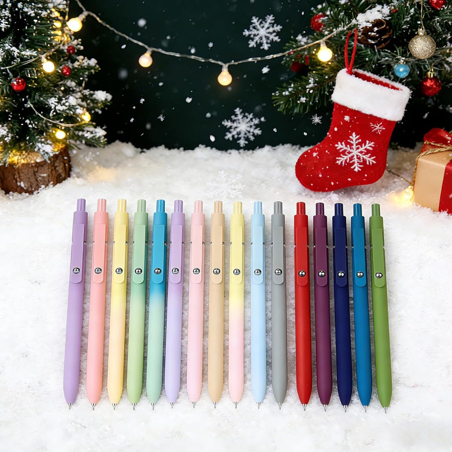 Donyang Gel Pens, 7pcs 0.5mm Black Ink Pens Quick Dry Fine Point Smooth Writing Pens for Journaling Note Taking, Cute Nurse Teacher Work Desk Accessories Office School Supplies Gifts for Women Men