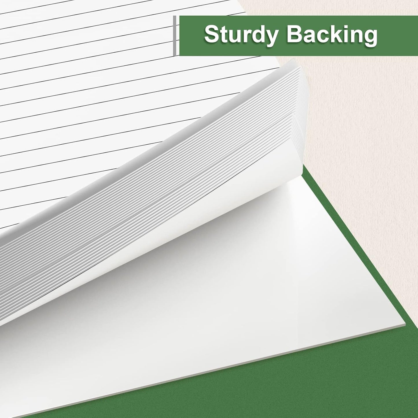 Legal Pads 8.5 x 11 Yellow Note Pads 8.5 x 11.75 Wide Ruled Writing Pads Lined Notepad for Home, School, Office Use, 80gsm Perforated Paper - Sturdy Cardboard Backing Support, 5 Pack (30 Sheets/Pad)