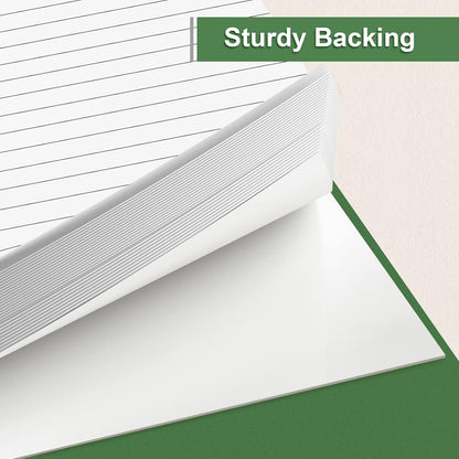 Legal Pads 8.5 x 11 Yellow Note Pads 8.5 x 11.75 Wide Ruled Writing Pads Lined Notepad for Home, School, Office Use, 80gsm Perforated Paper - Sturdy Cardboard Backing Support, 5 Pack (30 Sheets/Pad)