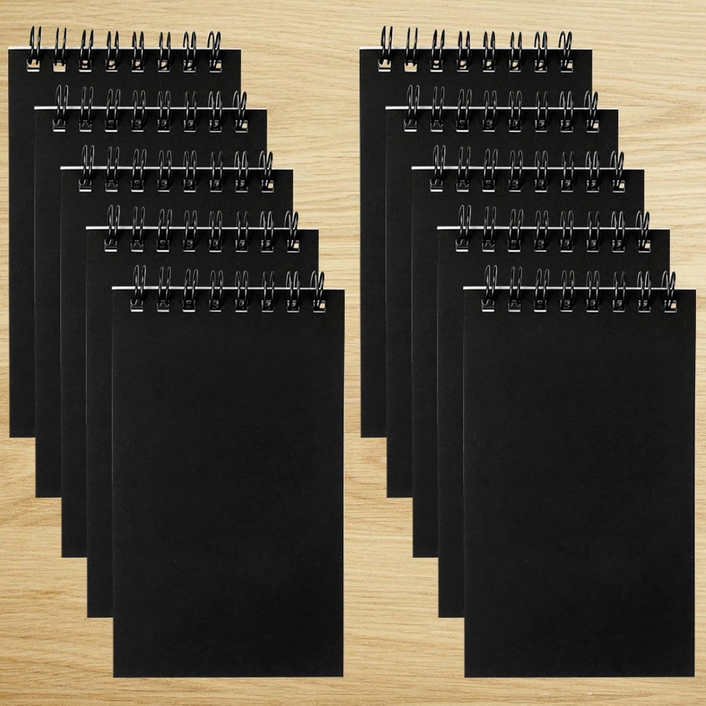 Hxezoc 10 Pack Small Pocket Notebooks, 3 x 5 Inches Mini Kraft Spiral Pocket Notebook with Lined Pages Memo Pads for Kids Home Office School Classroom Decoration Supplies
