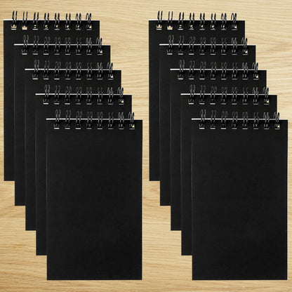 Hxezoc 10 Pack Small Pocket Notebooks, 3 x 5 Inches Mini Kraft Spiral Pocket Notebook with Lined Pages Memo Pads for Kids Home Office School Classroom Decoration Supplies