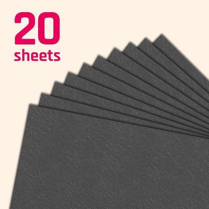 20 Sheets, Heavy White Cardstock - 8.5" x 11", 110 lb (300 gsm)