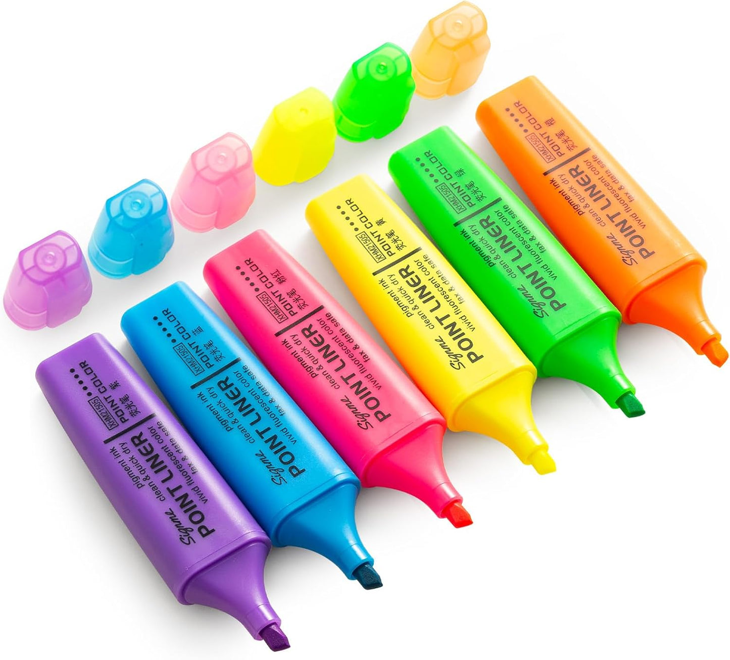M&G 6-Pack Highlighters, Multicolor Quick-Dry No-Bleed Ink, Soft Chisel Tip Highlighters for Office Documents, Journaling, and Planners