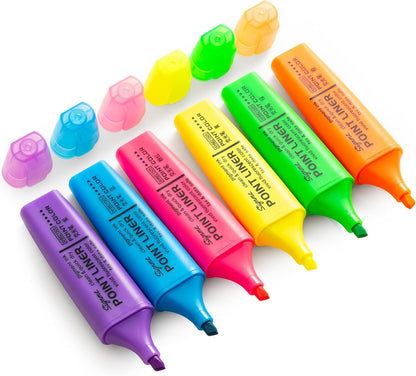 M&G 6-Pack Highlighters, Multicolor Quick-Dry No-Bleed Ink, Soft Chisel Tip Highlighters for Office Documents, Journaling, and Planners