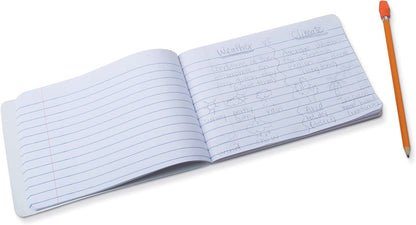 Pacon Junior Composition Book, 3/8" Ruled 5" x 7-1/2", 100 White Sheets , 6 Count