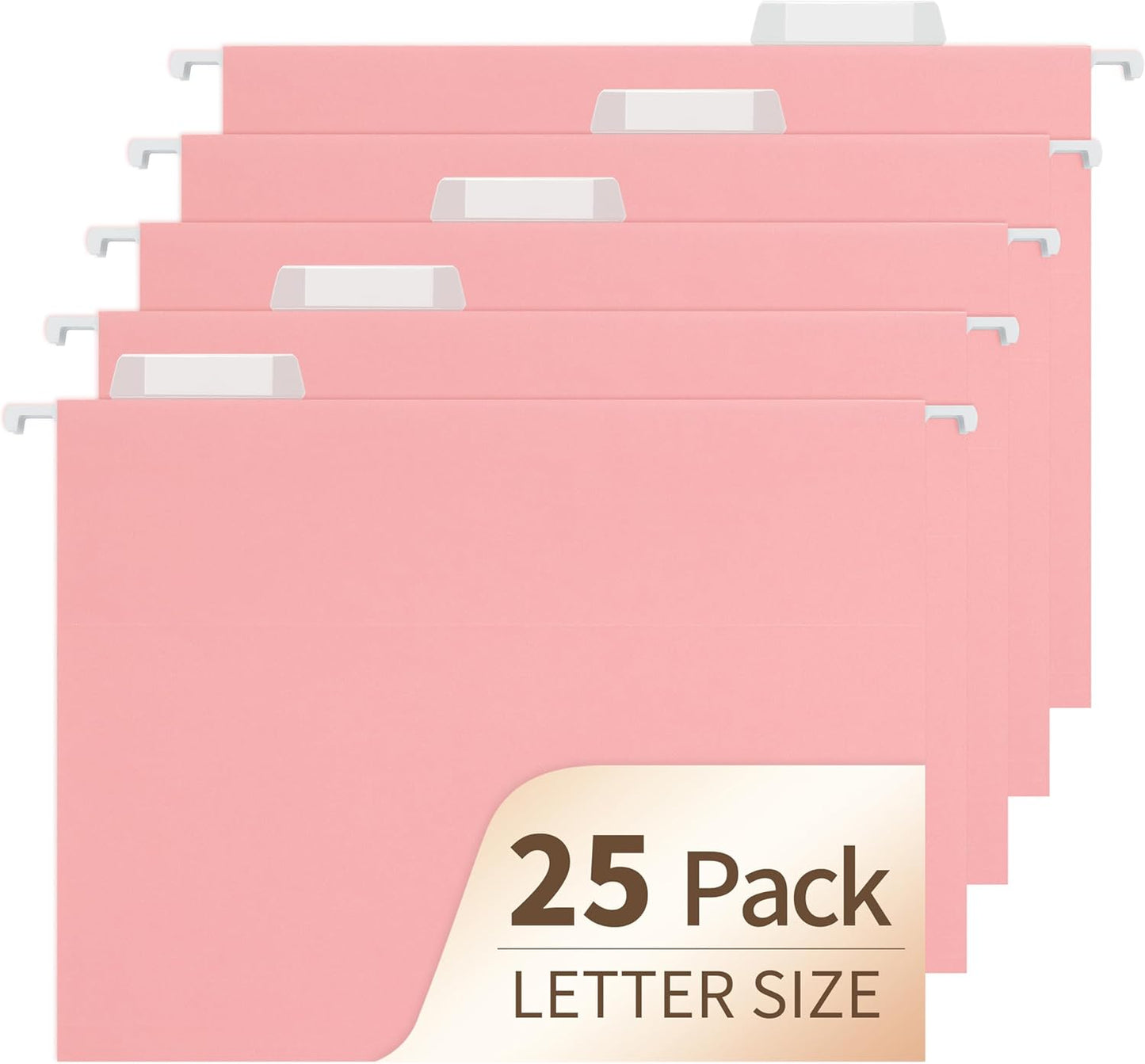 Blue Hanging File Folders,25 Pack Letter Size File Folders with 1/5-cut Tabs,Office Essentials for Filing Cabinet & Desk Storage