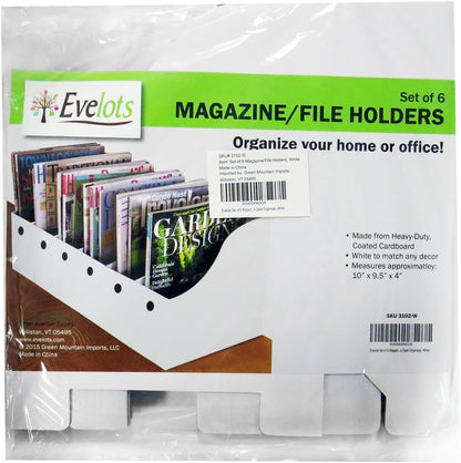 Evelots Magazine File Holder - Set of 24 Multi Color - Office Desk Organizer - Sturdy Cardboard - New Upgraded Double Front Panel for More Stability - Full 4 Inch Wide - Easy Assemble