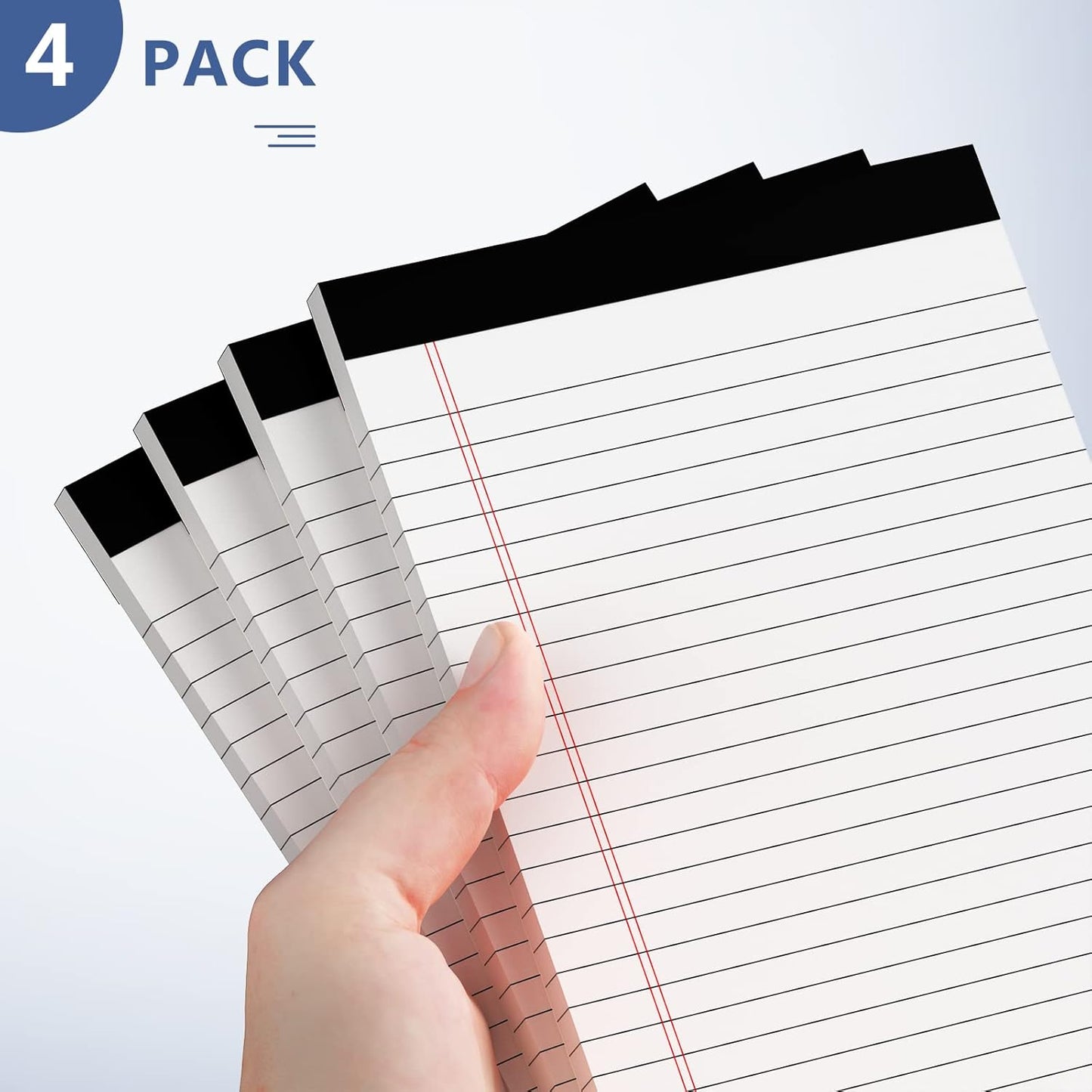 Nichela 5" x 8" Note Pads 12 Pack of Legal Pads 30 Sheets Notepad College Ruled Small Writing Pads Perforated Pages Paper Pads 80GSM Heavyweight Paper Note Pads for Home, Office, or School
