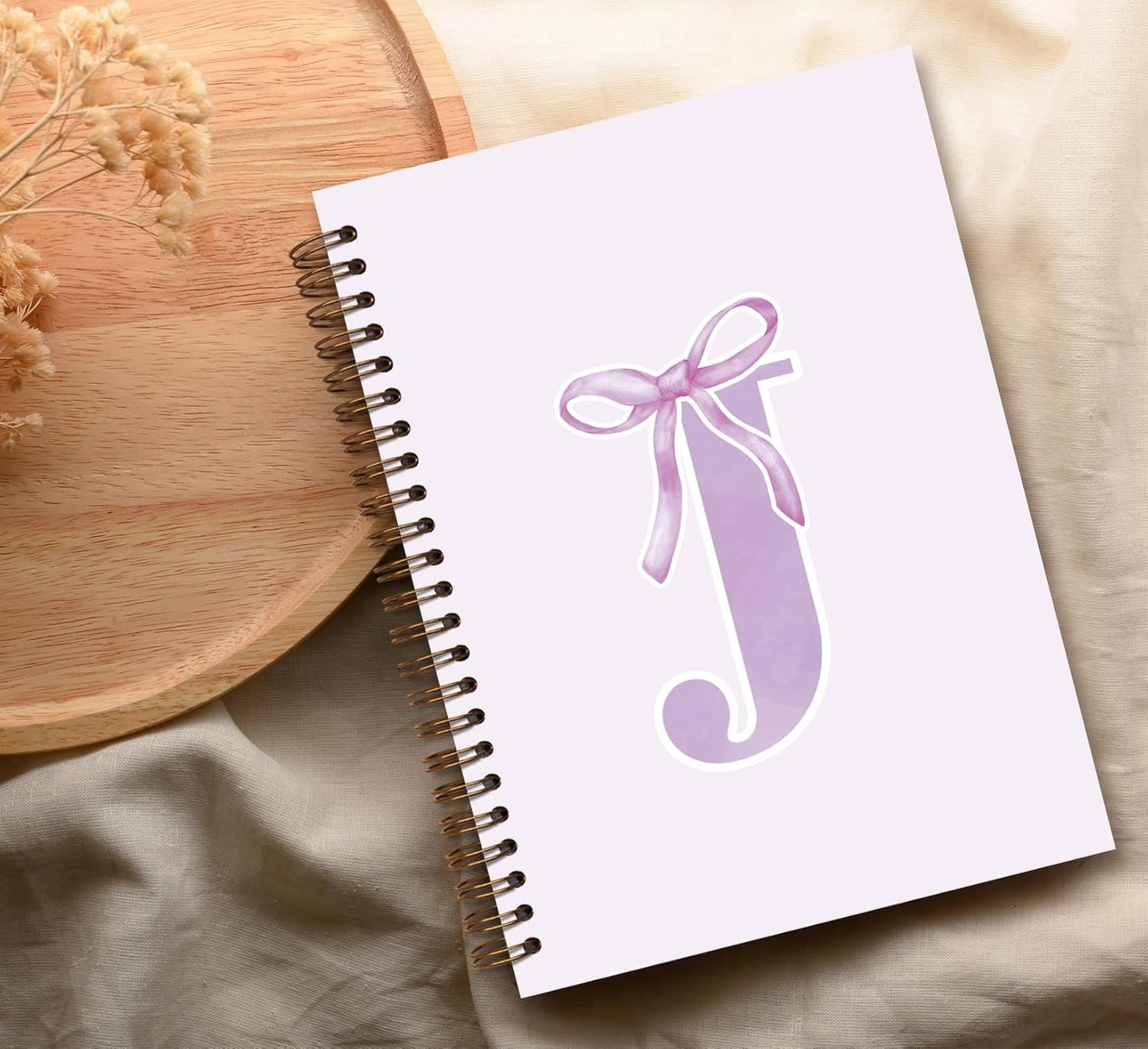 Blue Bow Journal Notebook for Girls,Initial H Journals Personalized Diary Gifts for Teen Girl Kids,Monogrammed Gifts for Women,Trendy Coquette Cute Hardcover Spiral Notebook 5.5 x 8.3 - Colors B