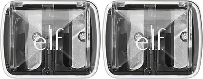 e.l.f., Dual-Pencil Sharpener, Convenient, Essential Tool, Sharpens, Easy To Clean, Travel-Friendly, Compact, Includes Bonus Small Sharpener