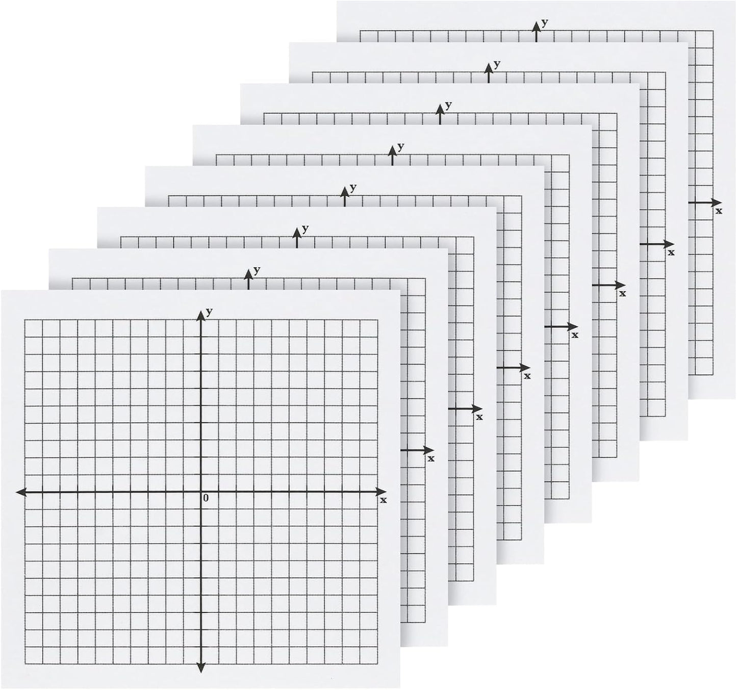 Graph Sticky Notes, 8 Pads, 3x3 Inch, Graph Paper Sticky Notes, Grid Sticky Notes, Coordinate Plane Sticky Notes for Office School Math Supplies