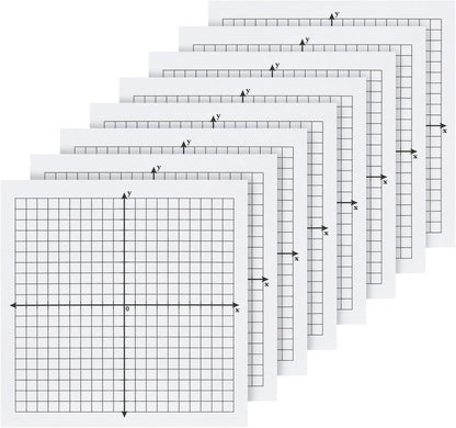 Graph Sticky Notes, 8 Pads, 3x3 Inch, Graph Paper Sticky Notes, Grid Sticky Notes, Coordinate Plane Sticky Notes for Office School Math Supplies