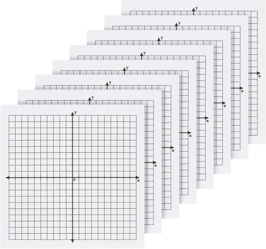 Graph Sticky Notes, 8 Pads, 3x3 Inch, Graph Paper Sticky Notes, Grid Sticky Notes, Coordinate Plane Sticky Notes for Office School Math Supplies