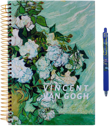 Top Spiral Notebook 8.5x11, A4 Large Leather Hardcover Top Bound Steno Pads, 240 Pages 100gsm Thick Lined Paper,Wide Ruled,Left Handed Notebook Journal for Work, School - Black