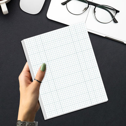 A4 TUL Discbound Grid Filler Paper - 11 Disc Graph Paper, Letter Size 100Sheets / 200Pages Loose-Leaf Paper, 100gsm White Paper, 8.5'' x 11''