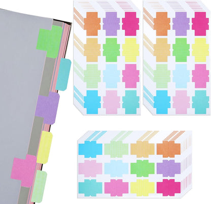 360 Pieces Sticky Blank Monthly Index Tabs Double-Sided Page Markers, Self-Adhesive & Writable Notes Flags for Labeling/Marking/Planing - Multi